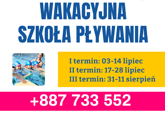 Wakacyjna Szkoła Pływania w AQUA Centrum Chełmiec